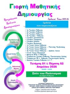 Read more about the article Συμμετοχή του σχολείου μας στη “Γιορτή Μαθητικής Δημιουργίας”